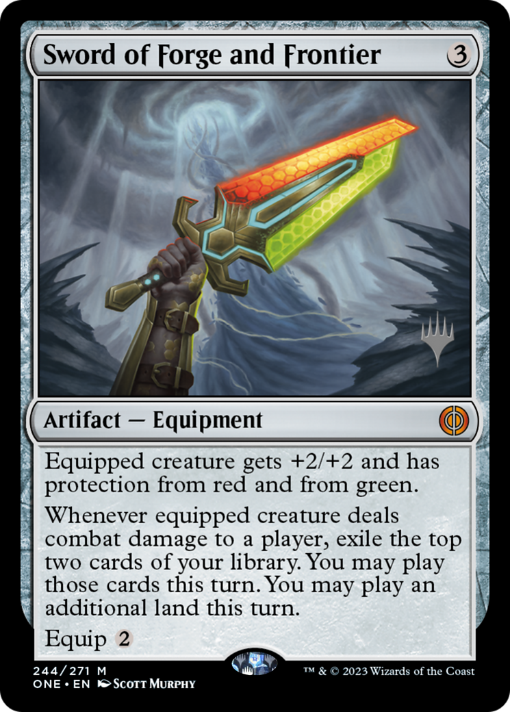 Sword of Forge and Frontier (Promo Pack) [Phyrexia: All Will Be One Promos] | Jack's On Queen