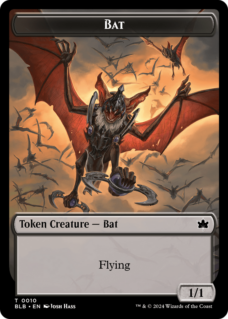 Bat // Intrepid Rabbit Double-Sided Token [Bloomburrow Tokens] | Jack's On Queen