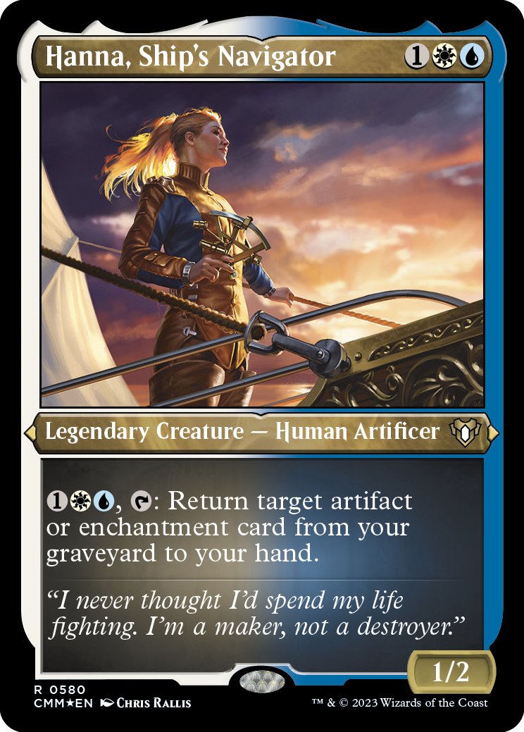 Hanna, Ship's Navigator (Foil Etched) [Commander Masters] | Jack's On Queen