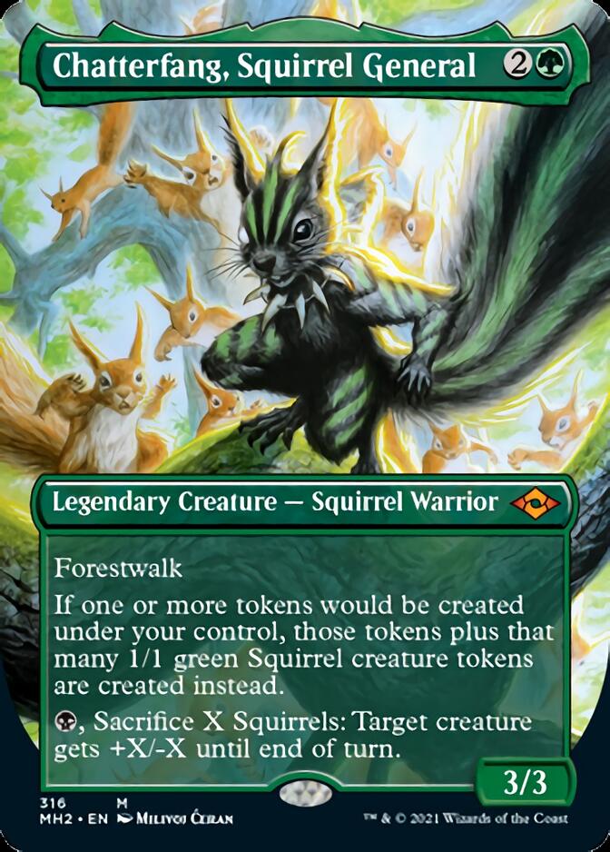 Chatterfang, Squirrel General (Borderless Alternate Art) [Modern Horizons 2] | Jack's On Queen