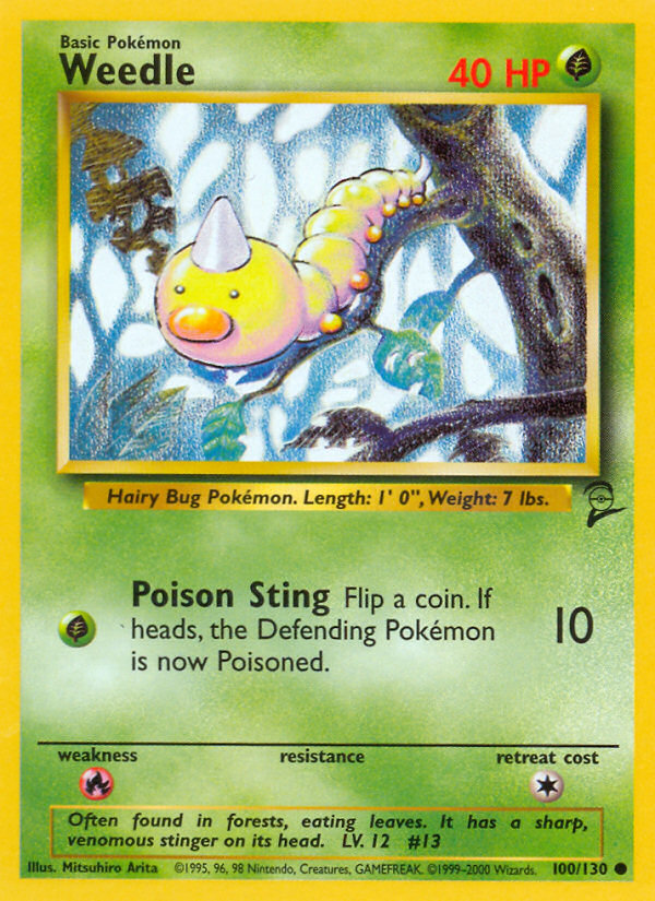 Weedle (100/130) [Base Set 2] | Jack's On Queen