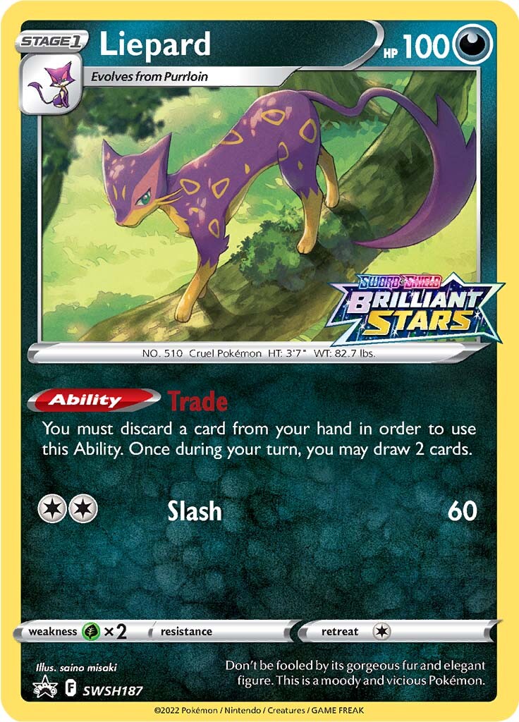 Liepard (SWSH187) (Prerelease Promo) [Sword & Shield: Black Star Promos] | Jack's On Queen