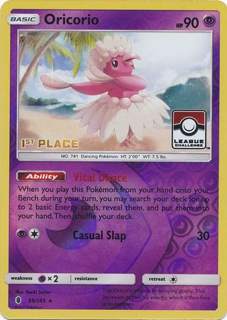 Oricorio (55/145) (League Promo 1st Place) [Sun & Moon: Guardians Rising] | Jack's On Queen