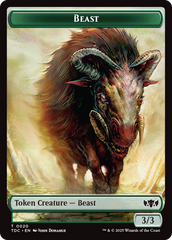 Beast // Treasure Double-Sided Token [Tarkir: Dragonstorm Commander Tokens] | Jack's On Queen