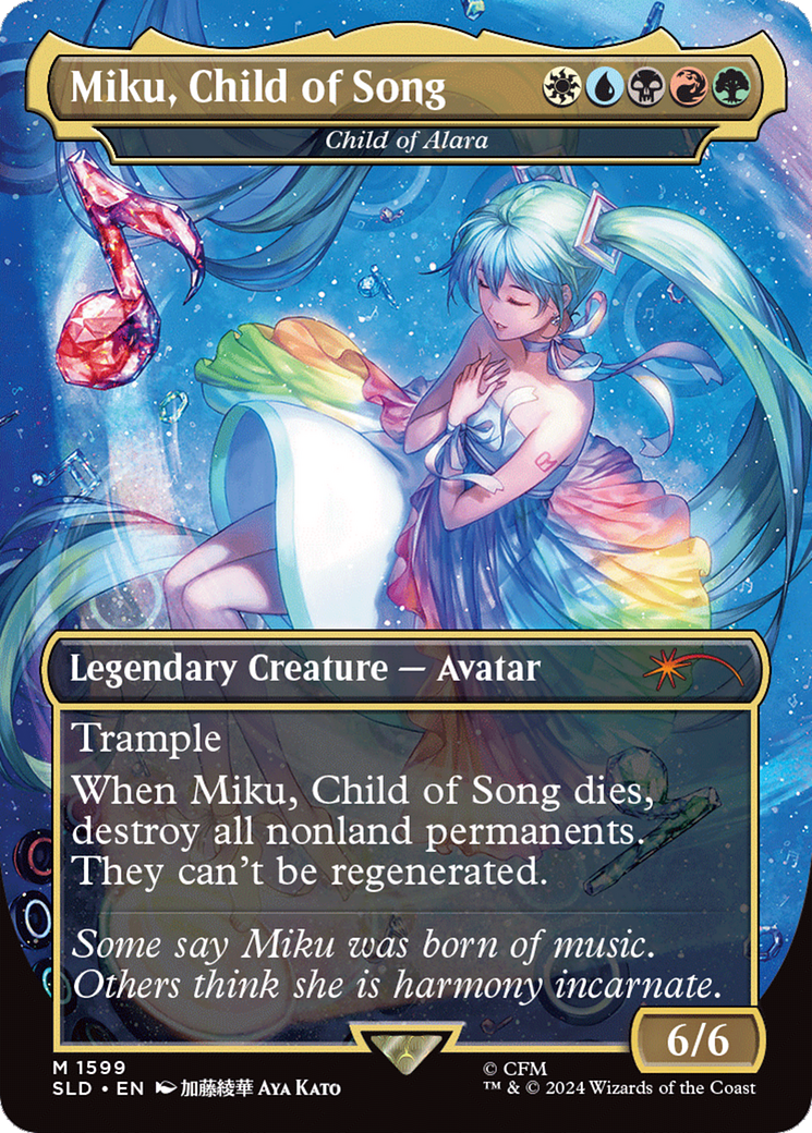 Miku, Child of Song - Child of Alara (Rainbow Foil) [Secret Lair Drop Series] | Jack's On Queen