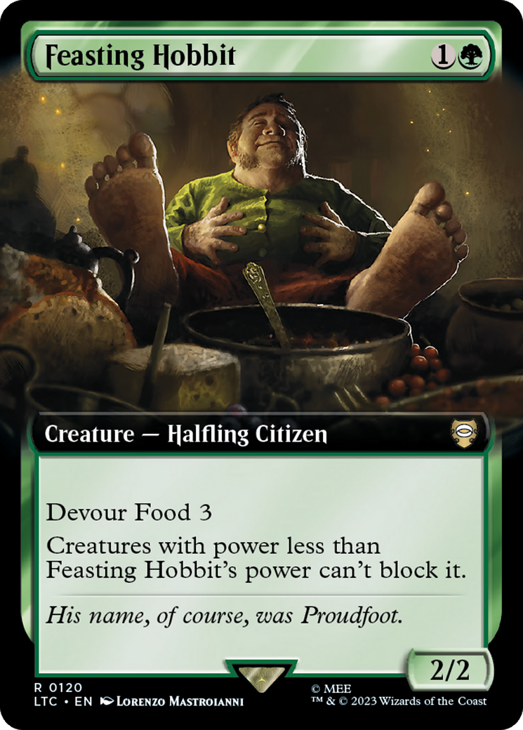 Feasting Hobbit (Extended Art) [The Lord of the Rings: Tales of Middle-Earth Commander] | Jack's On Queen