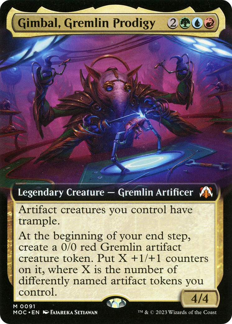 Gimbal, Gremlin Prodigy (Extended Art) [March of the Machine Commander] | Jack's On Queen