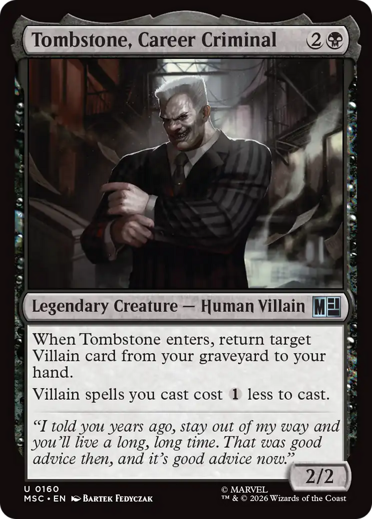 Tombstone, Career Criminal (0160) (Surge Foil) [Marvel Super Heroes Commander] | Jack's On Queen