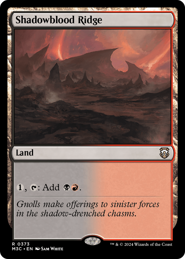 Shadowblood Ridge (Ripple Foil) [Modern Horizons 3 Commander] | Jack's On Queen