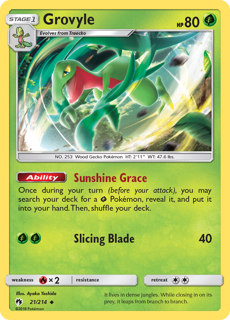 Grovyle (21/214) [Sun & Moon: Lost Thunder] | Jack's On Queen