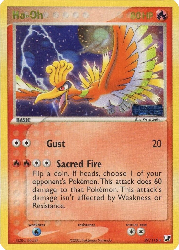 Ho-Oh (27/115) (Stamped) [EX: Unseen Forces] | Jack's On Queen