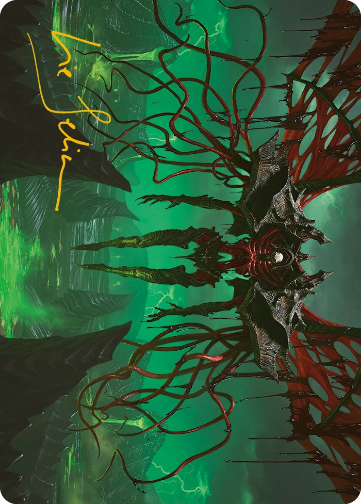 Archfiend of the Dross Art Card (Gold-Stamped Signature) [Phyrexia: All Will Be One Art Series] | Jack's On Queen