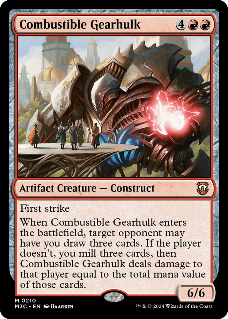Combustible Gearhulk (Ripple Foil) [Modern Horizons 3 Commander] | Jack's On Queen