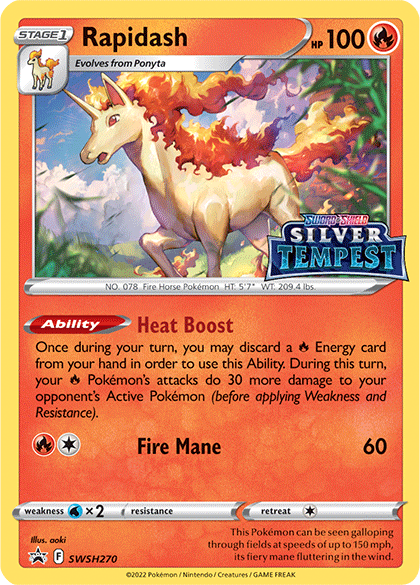 Rapidash (SWSH270) (Prerelease) [Sword & Shield: Black Star Promos] | Jack's On Queen