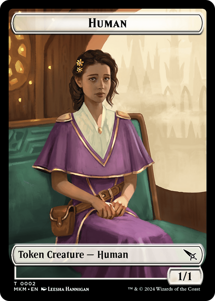 Detective // Human Double-Sided Token [Murders at Karlov Manor Tokens] | Jack's On Queen