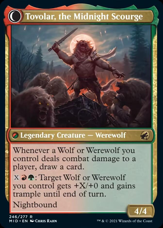 Tovolar, Dire Overlord // Tovolar, the Midnight Scourge [Innistrad: Midnight Hunt] | Jack's On Queen