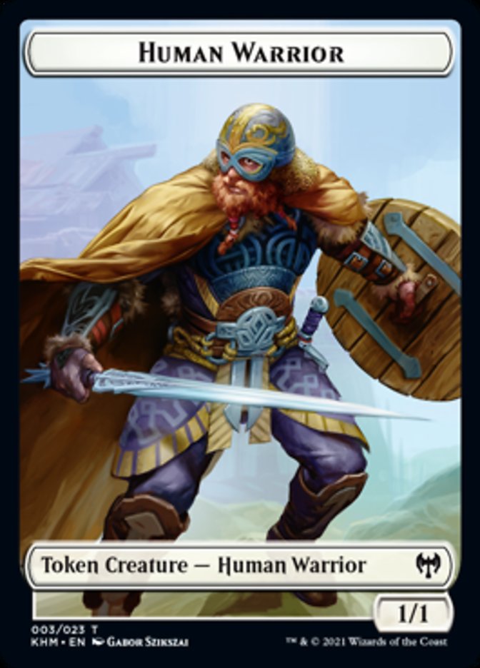 Human Warrior Token [Kaldheim Tokens] | Jack's On Queen