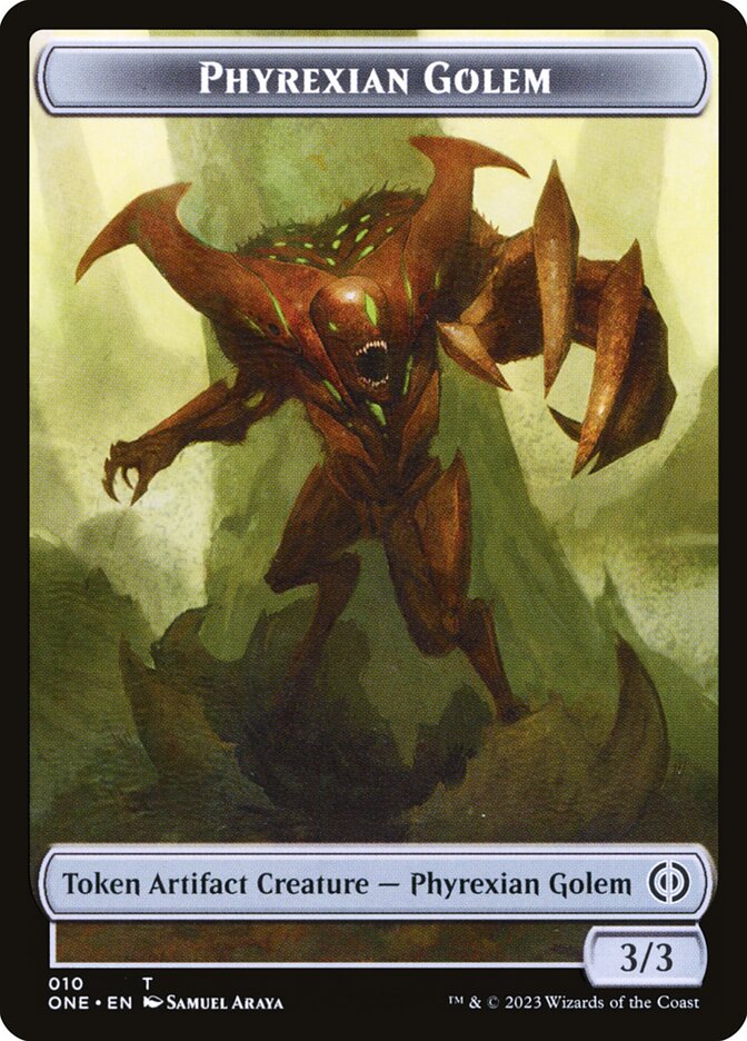 Phyrexian Goblin // Phyrexian Golem Double-Sided Token [Phyrexia: All Will Be One Tokens] | Jack's On Queen