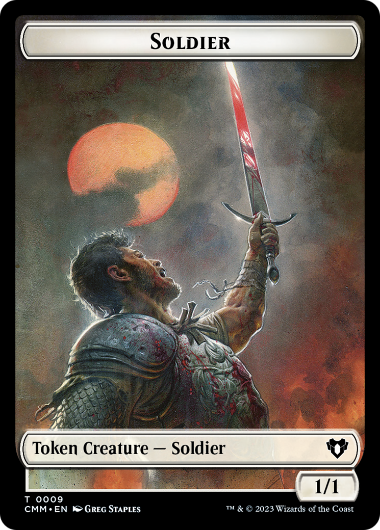 Soldier Token [Commander Masters Tokens] | Jack's On Queen