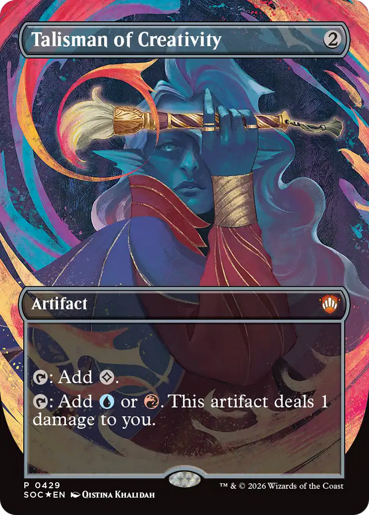 Talisman of Creativity (Borderless) [Secrets of Strixhaven Commander] | Jack's On Queen