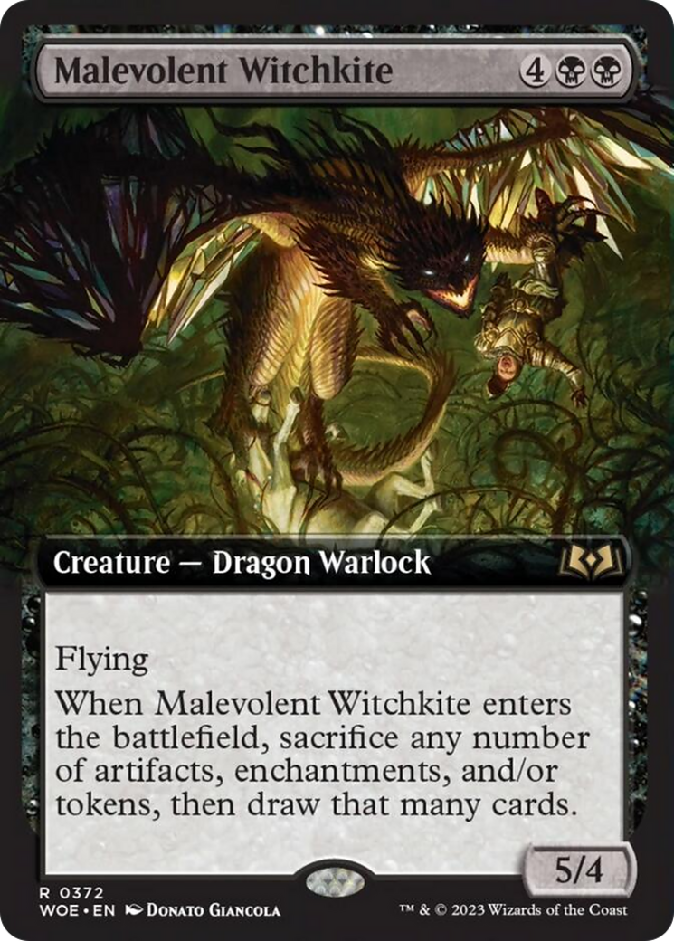 Malevolent Witchkite (Extended Art) [Wilds of Eldraine] | Jack's On Queen