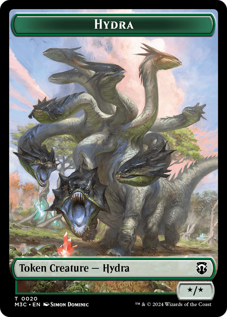 Hydra // Boar Double-Sided Token [Modern Horizons 3 Commander Tokens] | Jack's On Queen