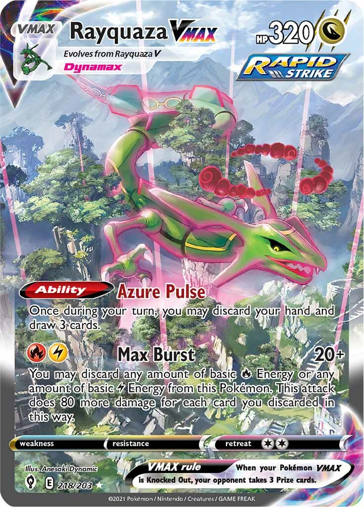 Rayquaza VMAX (218/203) [Sword & Shield: Evolving Skies] | Jack's On Queen