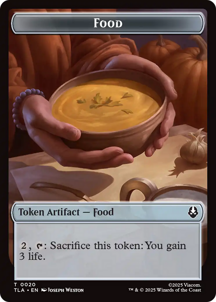 Food (0020) // Ally (0007) Double-Sided Token [Avatar: The Last Airbender Tokens] | Jack's On Queen