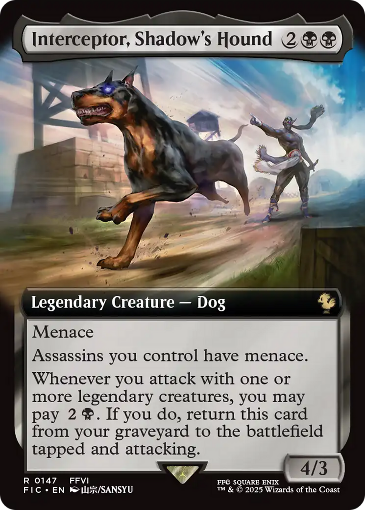 Interceptor, Shadow's Hound (Extended Art) [FINAL FANTASY Commander] | Jack's On Queen