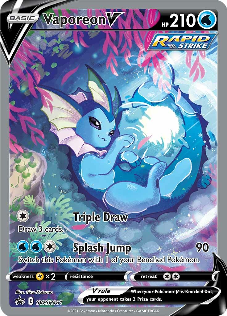 Vaporeon V (SWSH181) [Sword & Shield: Black Star Promos] | Jack's On Queen