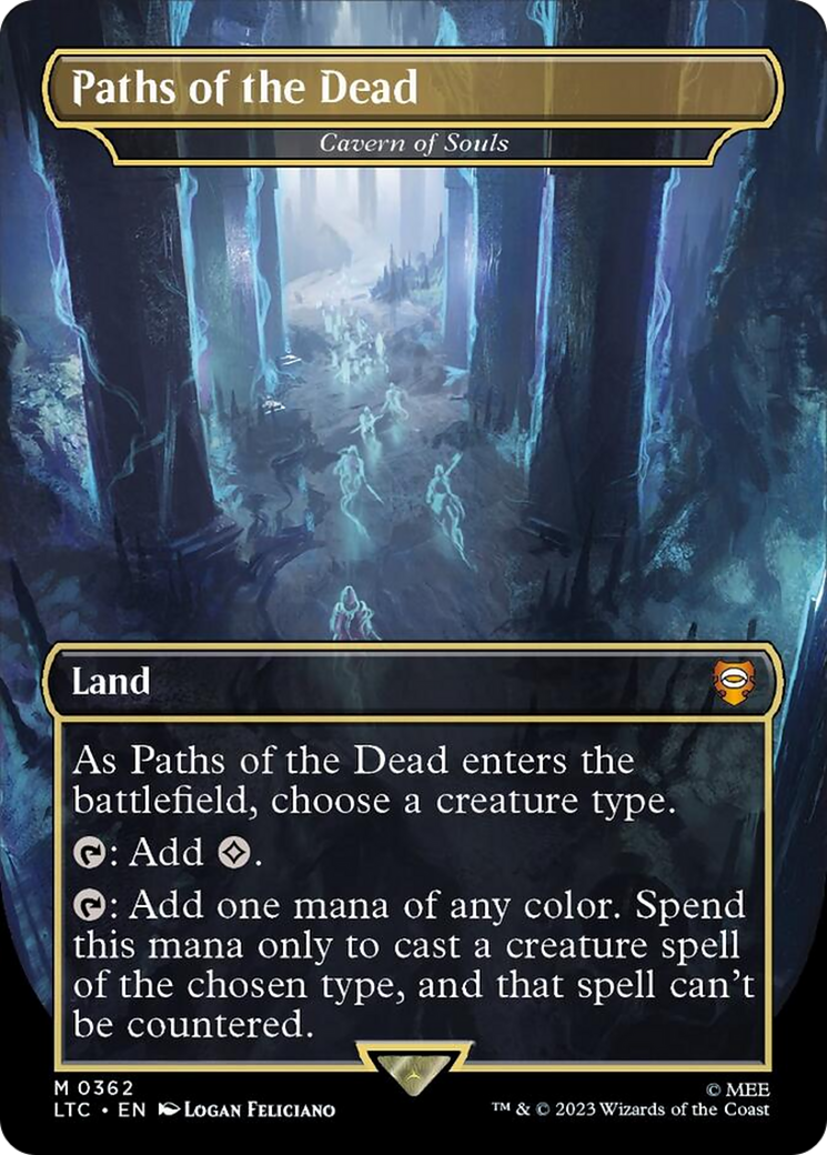 Paths of the Dead - Cavern of Souls (Borderless) (Surge Foil Realms and Relics) [The Lord of the Rings: Tales of Middle-Earth Commander] | Jack's On Queen