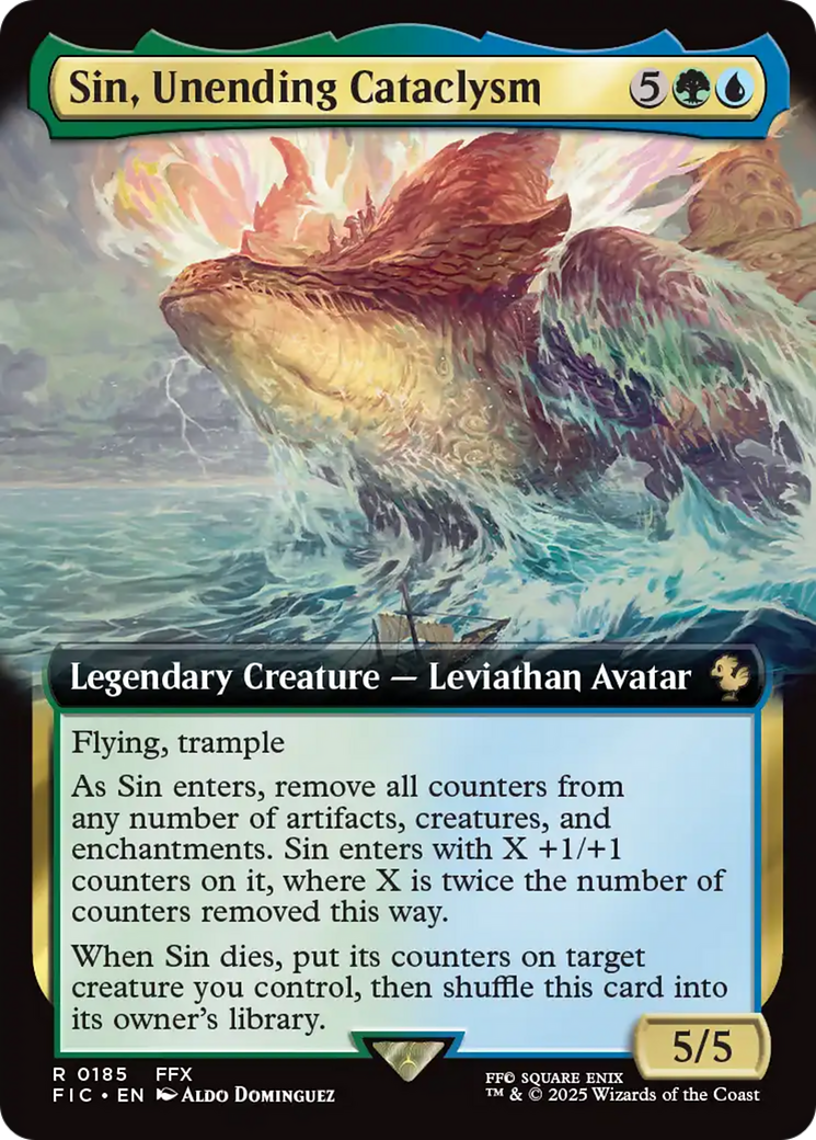 Sin, Unending Cataclysm (Extended Art) [FINAL FANTASY Commander] | Jack's On Queen