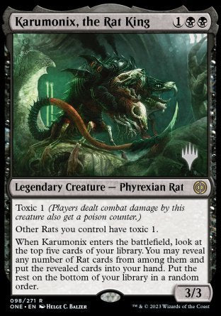Karumonix, the Rat King (Promo Pack) [Phyrexia: All Will Be One Promos] | Jack's On Queen