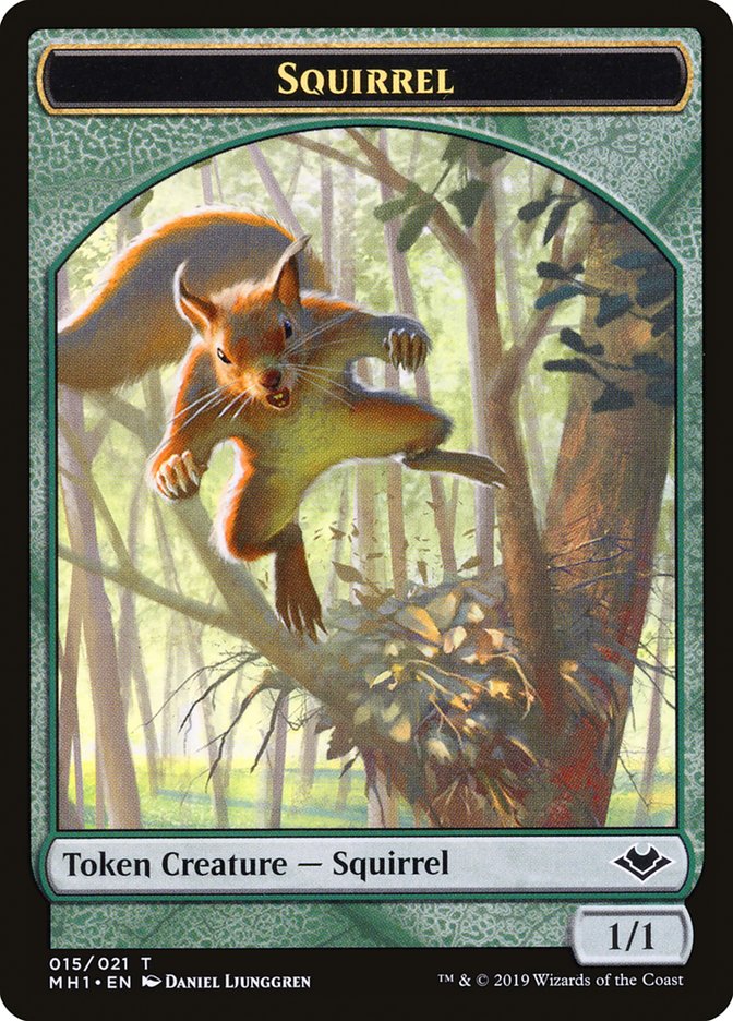 Zombie (007) // Squirrel (015) Double-Sided Token [Modern Horizons Tokens] | Jack's On Queen
