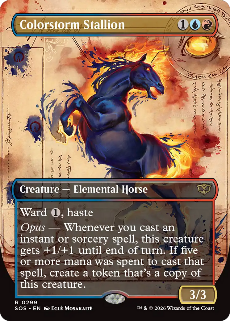 Colorstorm Stallion (Borderless) [Secrets of Strixhaven] | Jack's On Queen