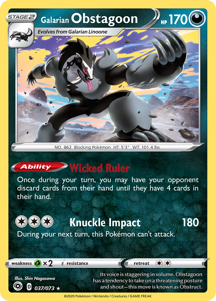 Galarian Obstagoon (037/073) [Sword & Shield: Champion's Path] | Jack's On Queen
