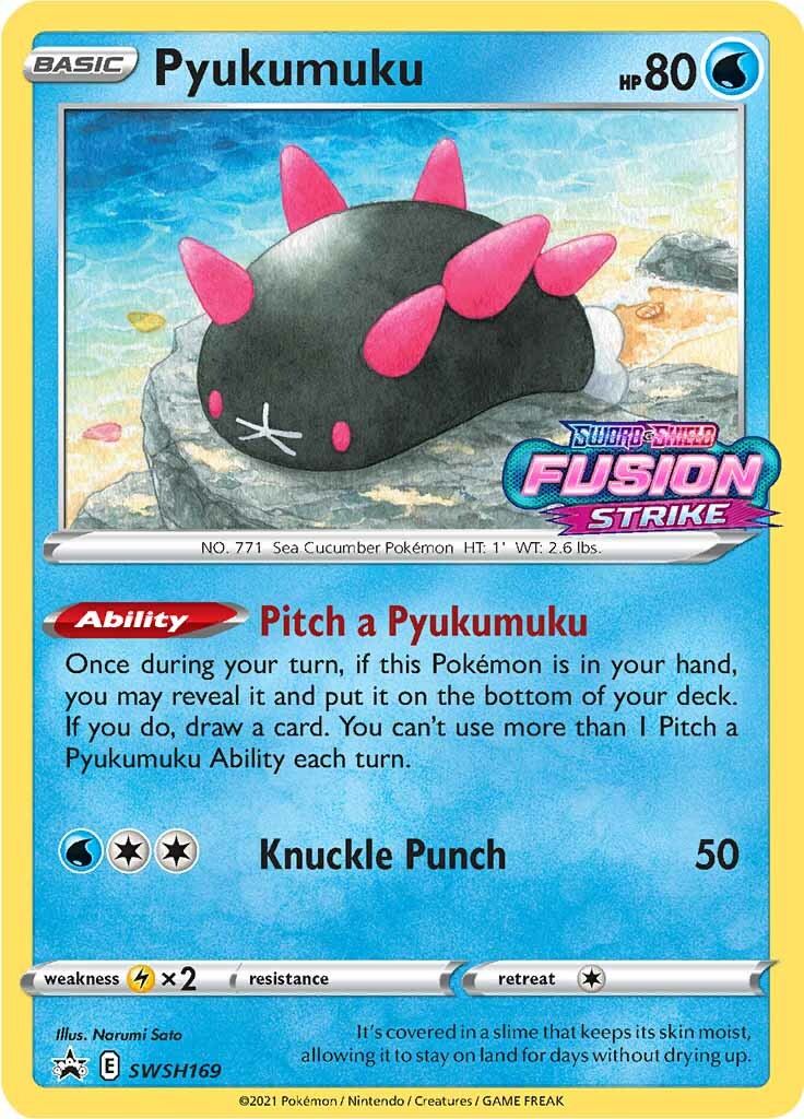 Pyukumuku (SWSH169) (Prerelease Promo) [Sword & Shield: Black Star Promos] | Jack's On Queen