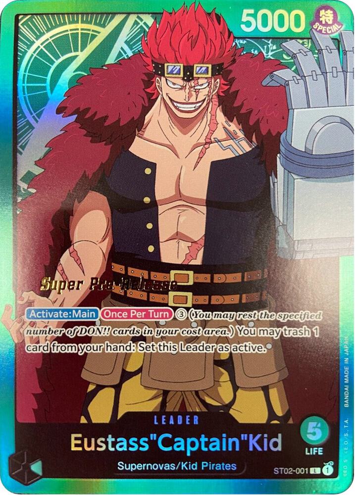 Eustass"Captain"Kid (001) (ST02-001) [Super Pre-Release Starter Deck 2: Worst Generation] | Jack's On Queen