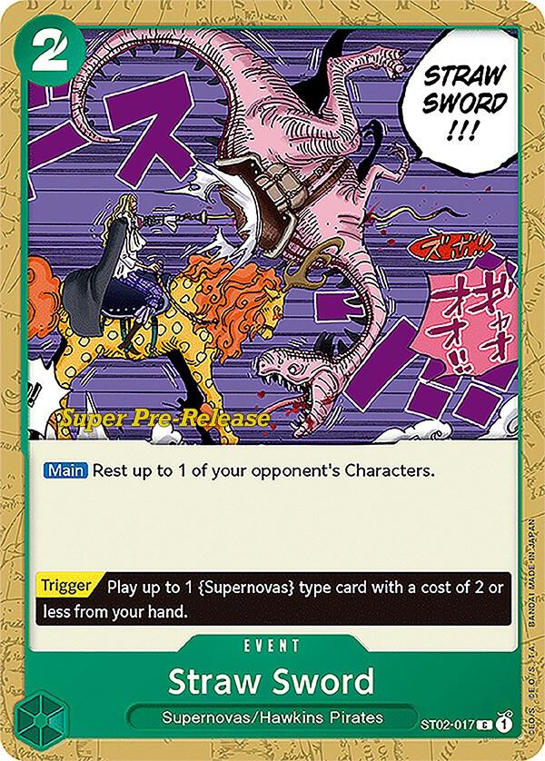 Straw Sword (ST02-017) [Super Pre-Release Starter Deck 2: Worst Generation] | Jack's On Queen