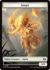 Spirit (0008) // Spirit (0009) Double-Sided Token [Tarkir: Dragonstorm Tokens] | Jack's On Queen