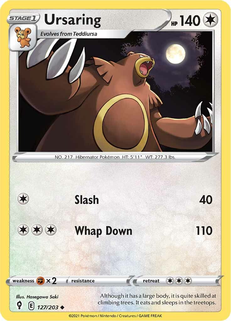 Ursaring (127/203) [Sword & Shield: Evolving Skies] | Jack's On Queen