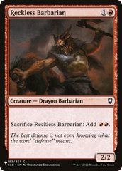 Reckless Barbarian [The List Reprints] | Jack's On Queen