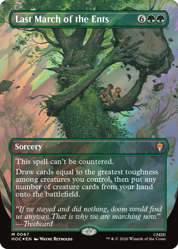 Last March of the Ents (Borderless) (Surge Foil) [The Hobbit: Eternal-Legal] | Jack's On Queen