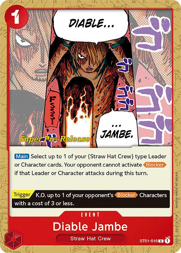 Diable Jambe (ST01-016) [Super Pre-Release Starter Deck 1: Straw Hat Crew] | Jack's On Queen