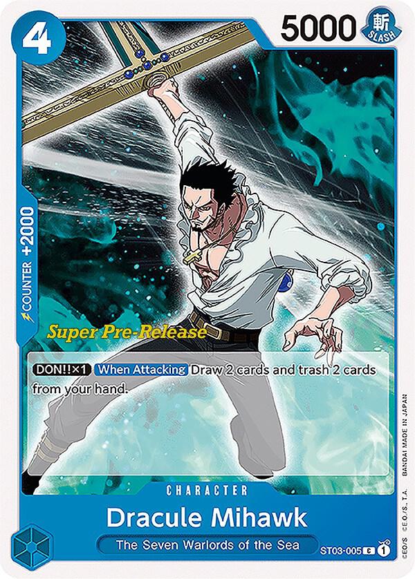 Dracule Mihawk (ST03-005) [Super Pre-Release Starter Deck 3: The Seven Warlords of the Sea] | Jack's On Queen