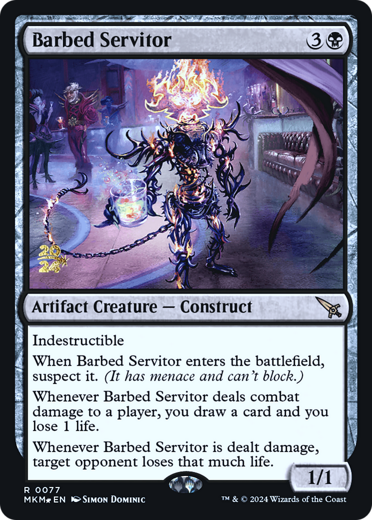 Barbed Servitor [Murders at Karlov Manor Prerelease Promos] | Jack's On Queen