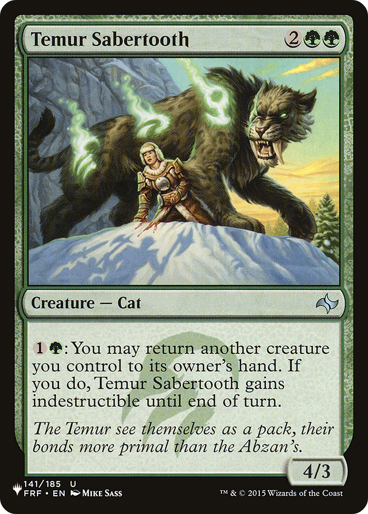 Temur Sabertooth [The List] | Jack's On Queen