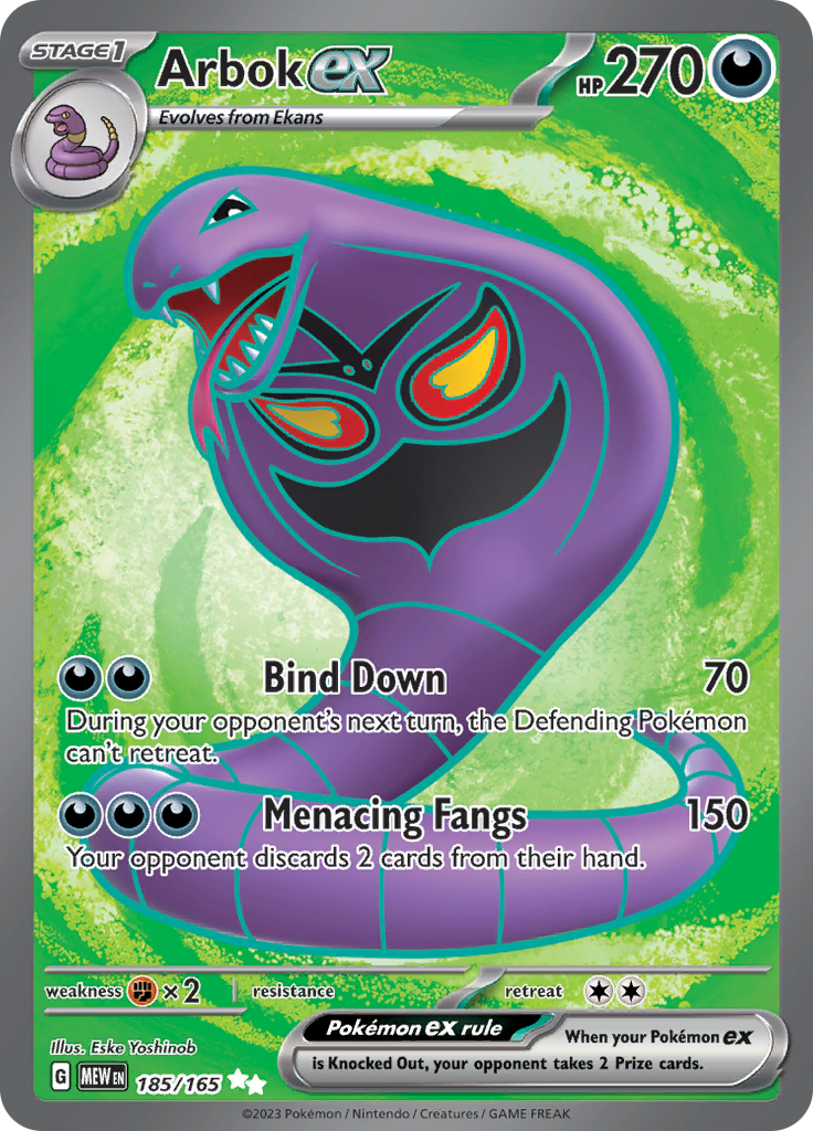 Arbok ex (185/165) [Scarlet & Violet: 151] | Jack's On Queen