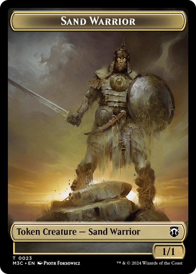 Marit Lage (Ripple Foil) // Sand Warrior Double-Sided Token [Modern Horizons 3 Commander Tokens] | Jack's On Queen