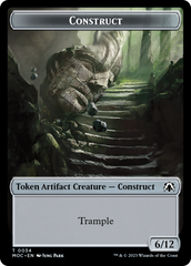 Phyrexian Golem // Construct Double-Sided Token [March of the Machine Commander Tokens] | Jack's On Queen